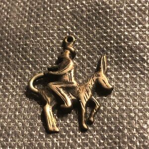 Man Riding Donkey Backwards? Charm - 149A $20 or $15 w/offer